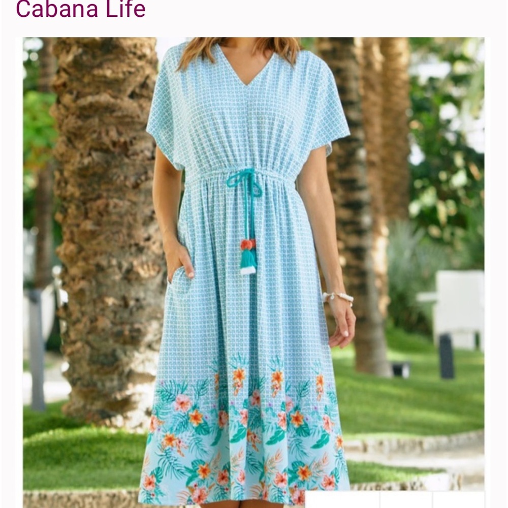Cabana Life Cayman Cover Luxe Tie waist Midi Dress